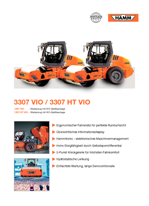 одновальцові дорожні катки Hamm 3307 VIO