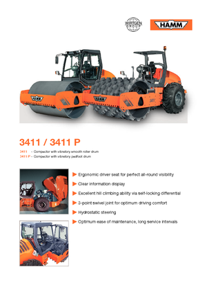 одновальцові дорожні катки Hamm 3411 V