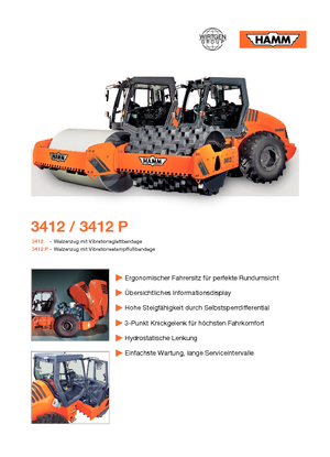 одновальцові дорожні катки Hamm 3412 P