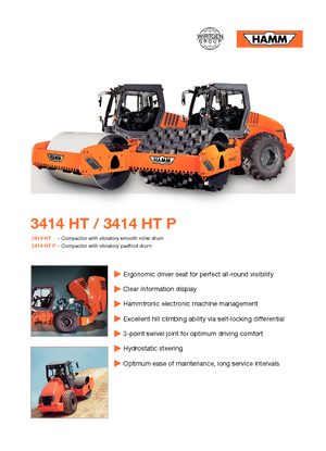 одновальцові дорожні катки Hamm 3414 HT-P