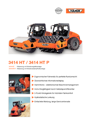 одновальцові дорожні катки Hamm 3414 HT-P