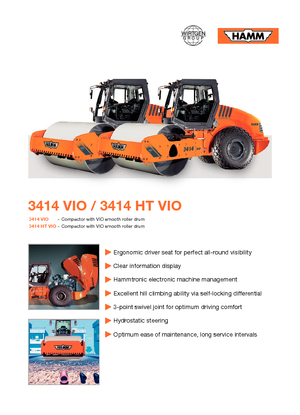 одновальцові дорожні катки Hamm 3414 HT-VIO