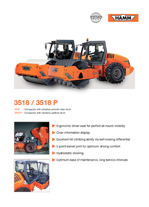одновальцові дорожні катки Hamm 3518 V