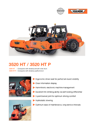 одновальцові дорожні катки Hamm 3520 HT-V