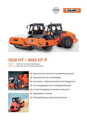 одновальцові дорожні катки Hamm 3520 HT-P
