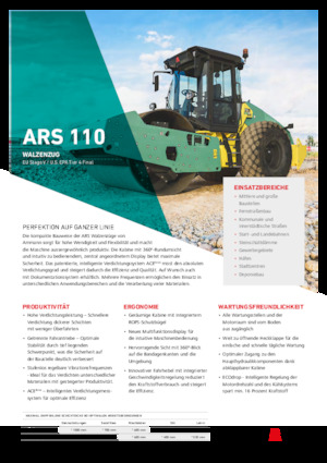 одновальцові дорожні катки Ammann ARS 110 PD