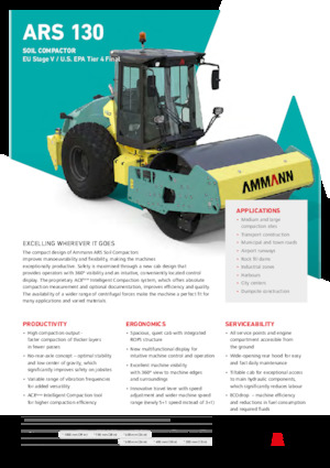 одновальцові дорожні катки Ammann ARS 130 PD