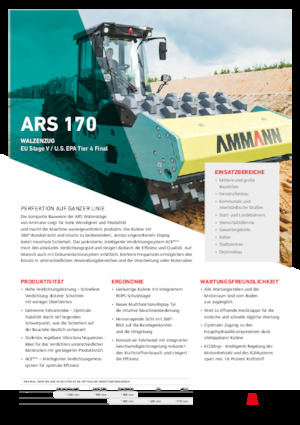 одновальцові дорожні катки Ammann ARS 170