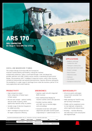 одновальцові дорожні катки Ammann ARS 170