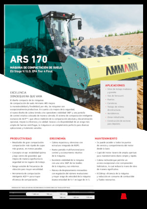 одновальцові дорожні катки Ammann ARS 170