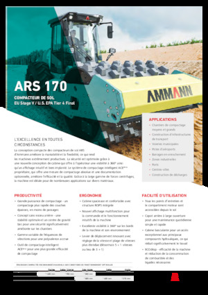 одновальцові дорожні катки Ammann ARS 170