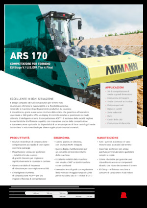 одновальцові дорожні катки Ammann ARS 170