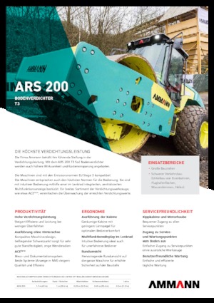 одновальцові дорожні катки Ammann ARS 200
