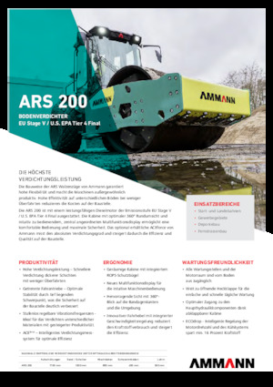 одновальцові дорожні катки Ammann ARS 200