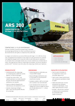 одновальцові дорожні катки Ammann ARS 200