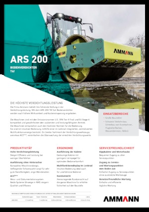 одновальцові дорожні катки Ammann ARS 200
