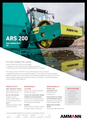 одновальцові дорожні катки Ammann ARS 200