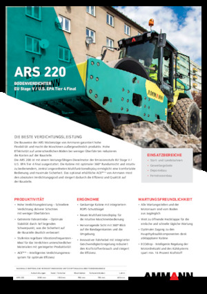 одновальцові дорожні катки Ammann ARS 220 PD