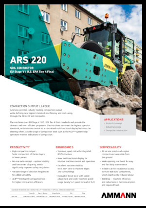 одновальцові дорожні катки Ammann ARS 220 PD