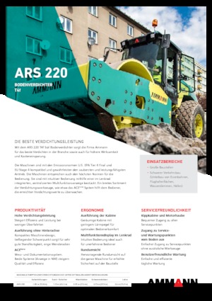 одновальцові дорожні катки Ammann ARS 220