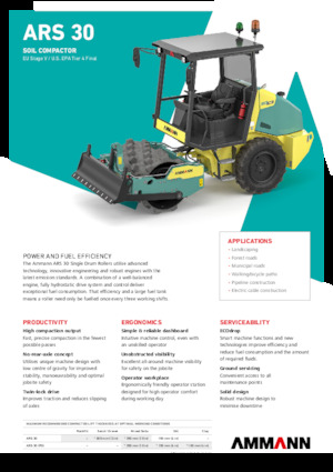 одновальцові дорожні катки Ammann ARS 30