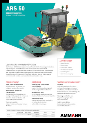 одновальцові дорожні катки Ammann ARS 50