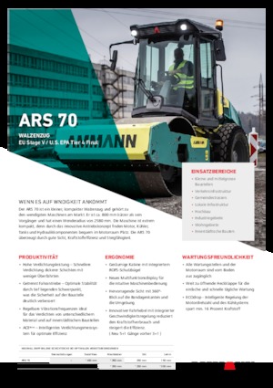 одновальцові дорожні катки Ammann ARS 70