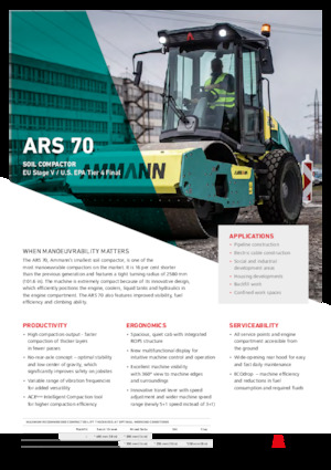 одновальцові дорожні катки Ammann ARS 70 PD