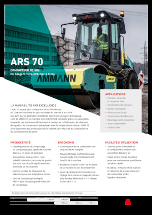 одновальцові дорожні катки Ammann ARS 70 PD