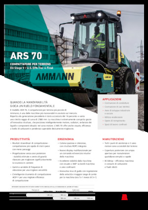 одновальцові дорожні катки Ammann ARS 70 PD