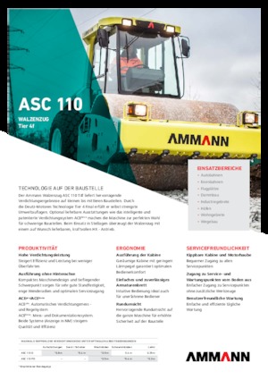 одновальцові дорожні катки Ammann ASC 100 D