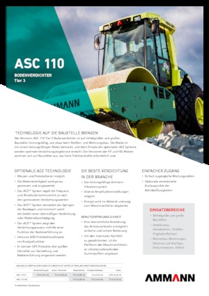 одновальцові дорожні катки Ammann ASC 110 D