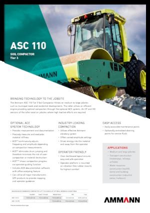 одновальцові дорожні катки Ammann ASC 110 HT