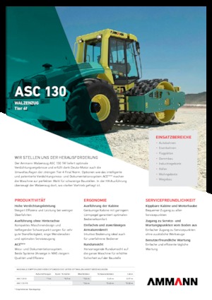 одновальцові дорожні катки Ammann ASC 130 D