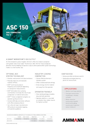 одновальцові дорожні катки Ammann ASC 150 HD