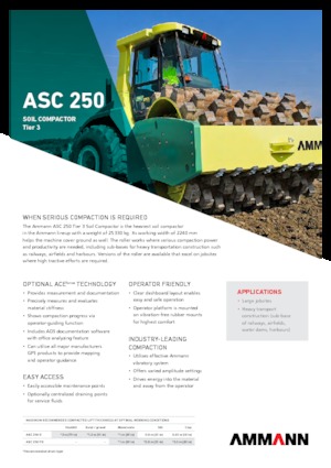 одновальцові дорожні катки Ammann ASC 250 HD