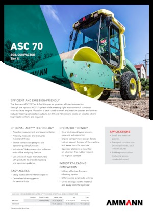 одновальцові дорожні катки Ammann ASC 70 D