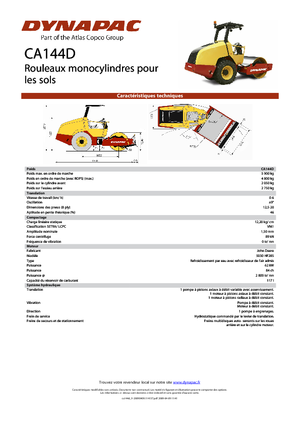 одновальцові дорожні катки Dynapac CA 144 D
