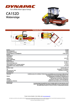 одновальцові дорожні катки Dynapac CA 152 D