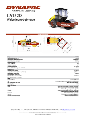 одновальцові дорожні катки Dynapac CA 152 D
