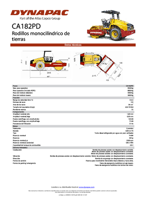 одновальцові дорожні катки Dynapac CA 182 PD