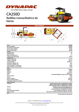 одновальцові дорожні катки Dynapac CA 250 D