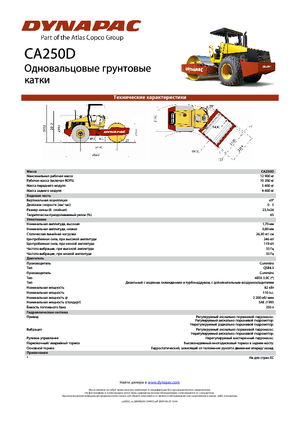одновальцові дорожні катки Dynapac CA 250 D