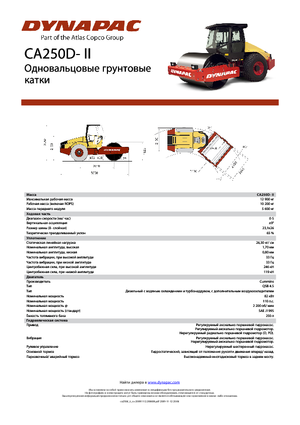 одновальцові дорожні катки Dynapac CA 250 D-II