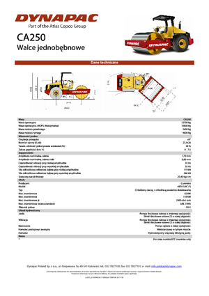 одновальцові дорожні катки Dynapac CA 250