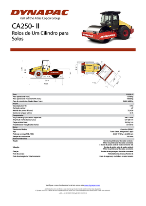 одновальцові дорожні катки Dynapac CA 250-II