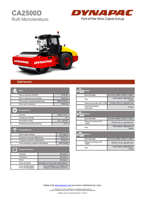 одновальцові дорожні катки Dynapac CA 2500 D