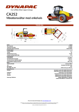 одновальцові дорожні катки Dynapac CA 252