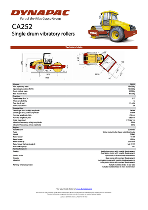 одновальцові дорожні катки Dynapac CA 252