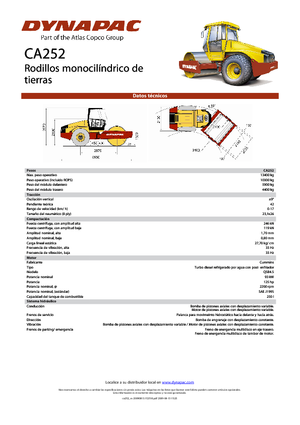 одновальцові дорожні катки Dynapac CA 252
